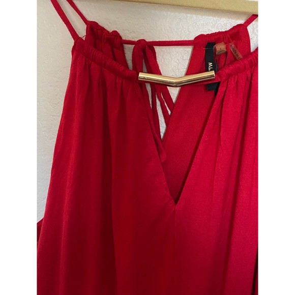 NWT Milano Cavell red V neck Jumpsuit Size - L - Picture 4 of 12